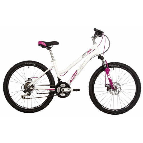 фото Подростковый велосипед novatrack jenny pro disc 24" (2023) 14" белый (135-155 см)