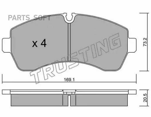 TRUSTING 6890 К-т дисков. тормоз. коодок