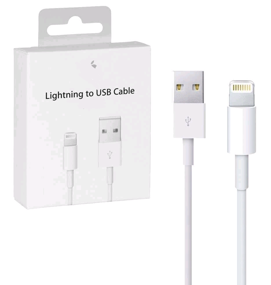 Кабель USB (M)- Lightning (M), 1 м, 1 шт, белый