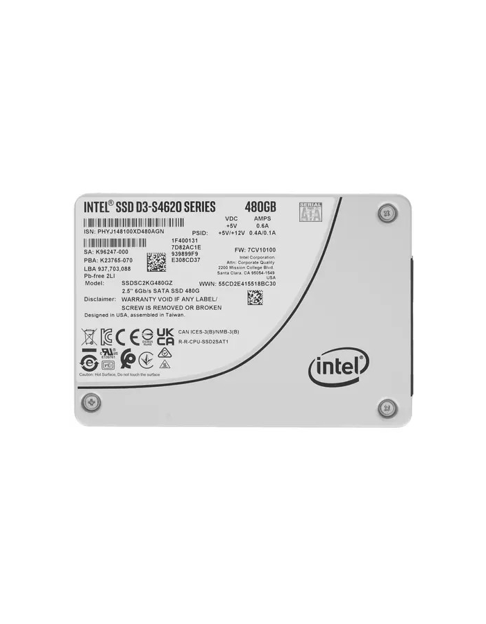 Накопитель SSD Intel SATA III 480Gb SSDSC2KG480GZ01 D3-S4620 2.5" - фото №12