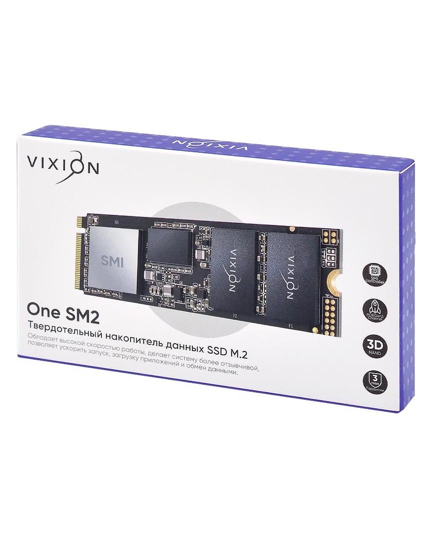 Внутренний твердотельный накопитель SSD M2 Vixion 256Gb One SM2