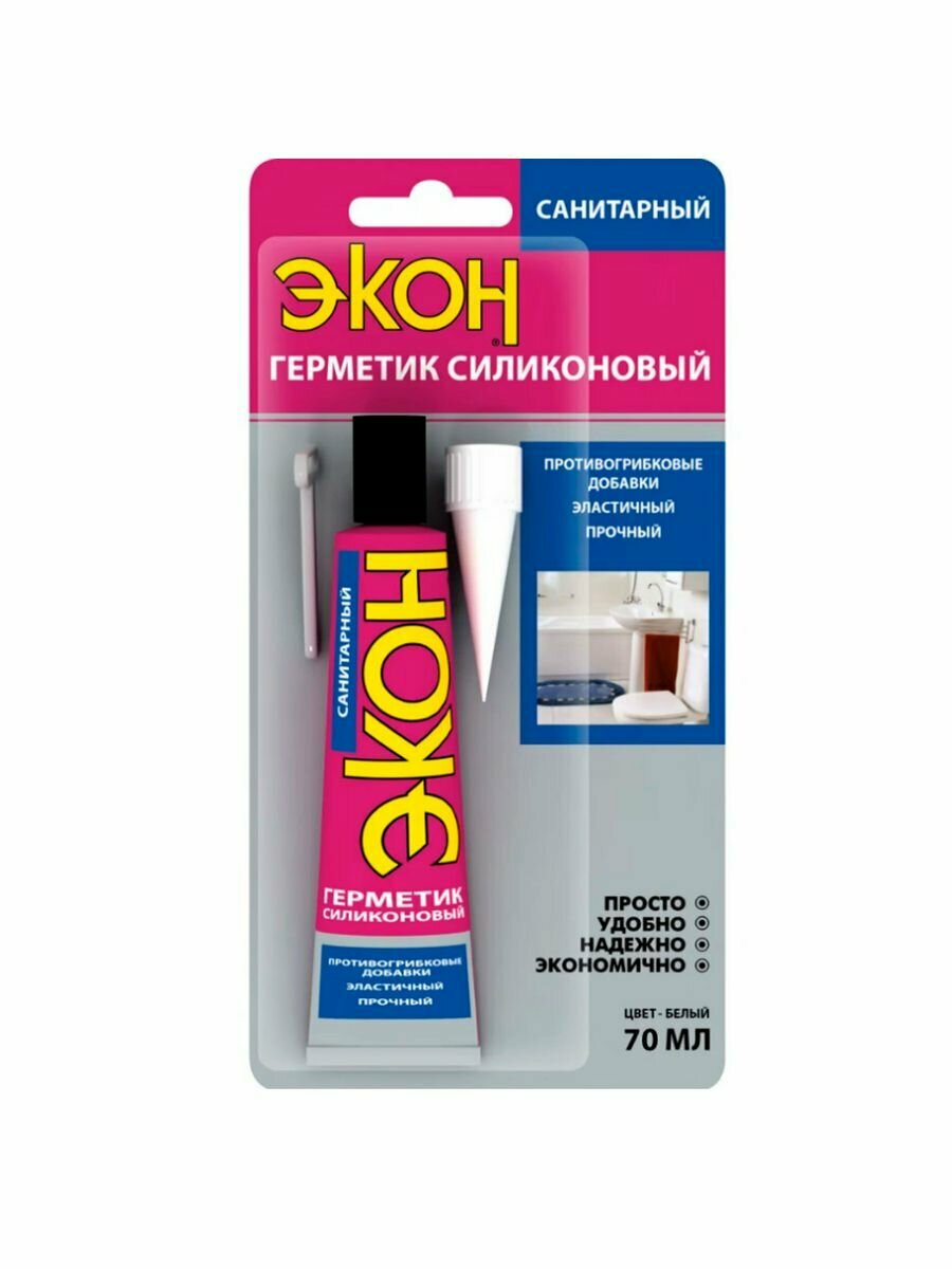 фото Герметик санитарный белый, 70 мл
