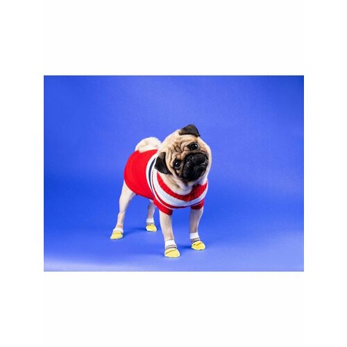 Свитер Полоски, XS ДС 17, ОШ 17, ОГ 23-37 см , красный