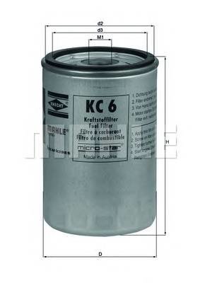 Топливный фильтр mahle knecht KC6