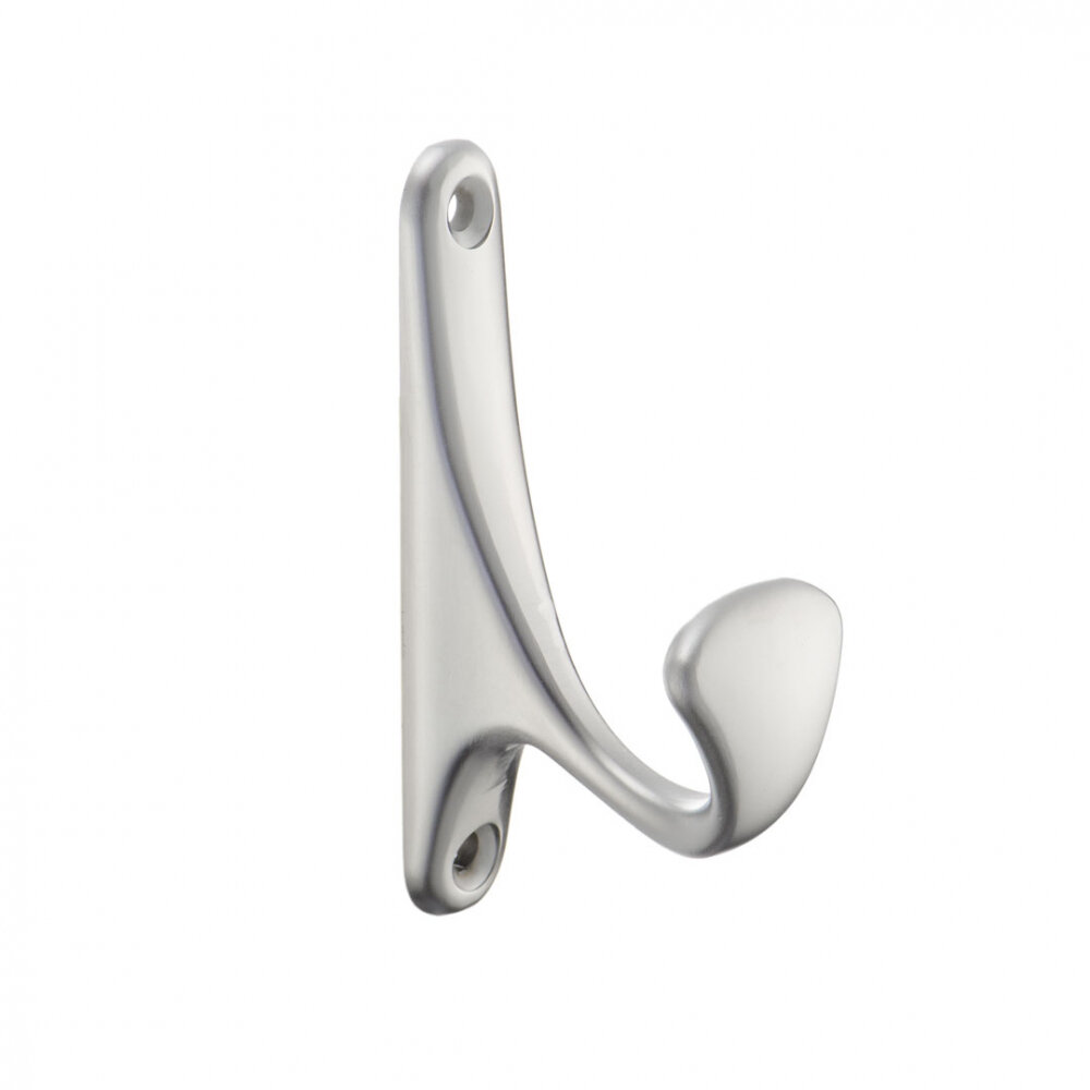 Крючок мебельный однорожковый цвет матовый хром KERRON - фото №3