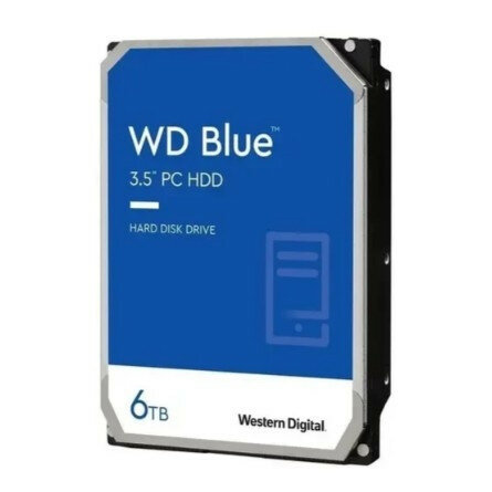 Жесткий диск WD Blue 6Tb 3,5 5400RPM 256MB SATA(WD60EZAX), 1986731