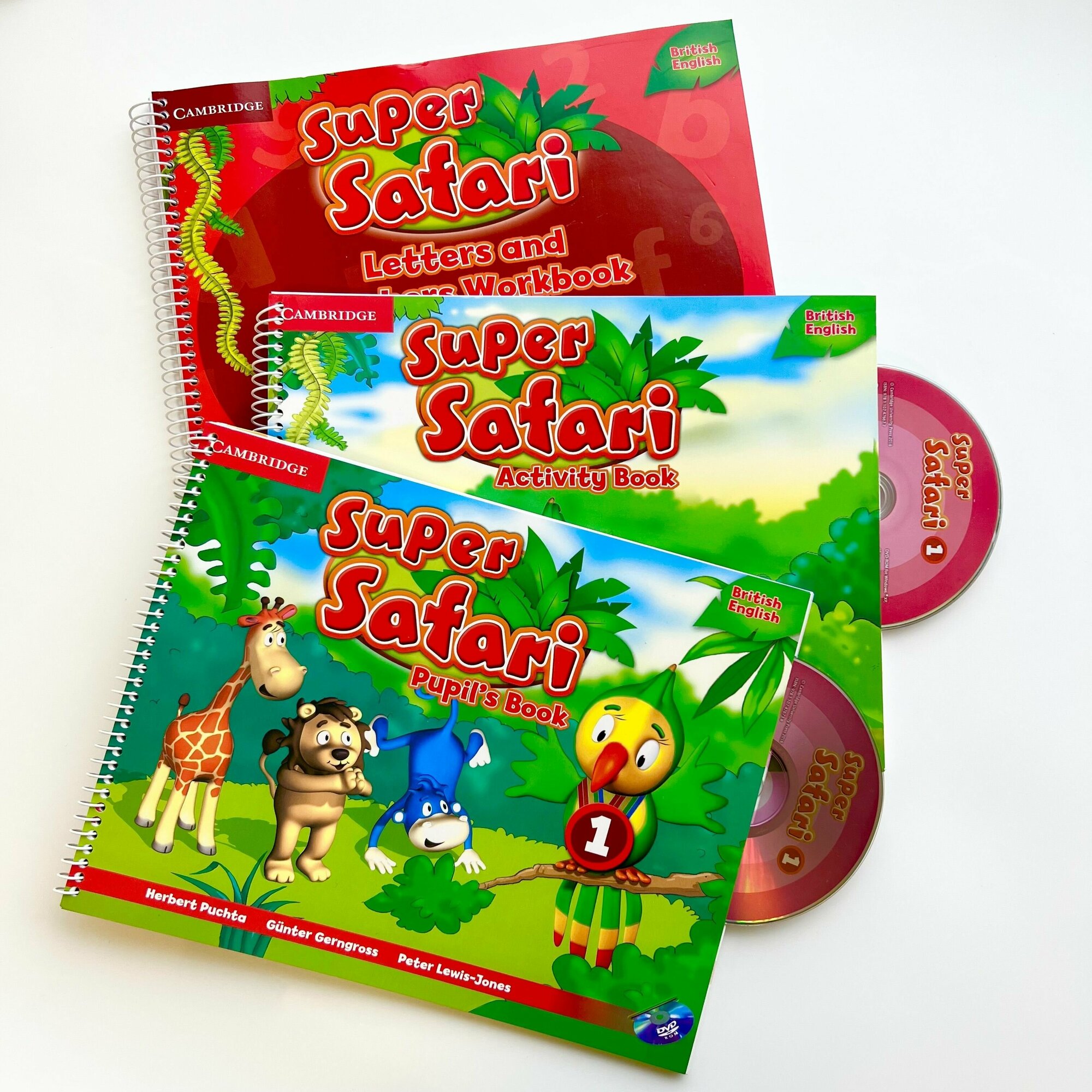 Super Safari 1 (комплект из трех книг): Pupil's Book, Activity Book, letters and numbers workbook (+ DVD-ROM) Herbert Puchta