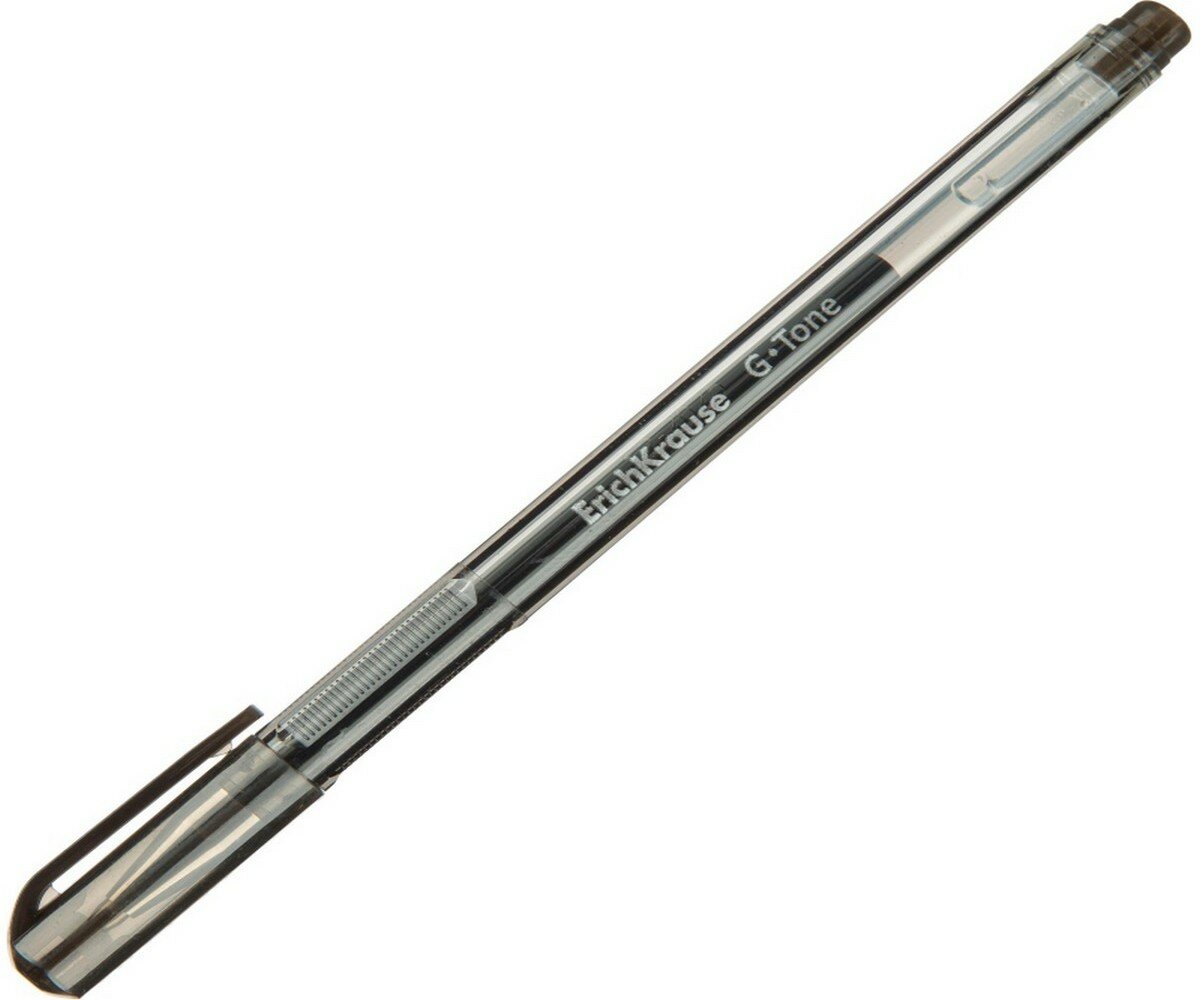 ручка гелевая Erich Krause G-Tone, 0,5 мм, черная (упаковка 12 шт) - фото №15
