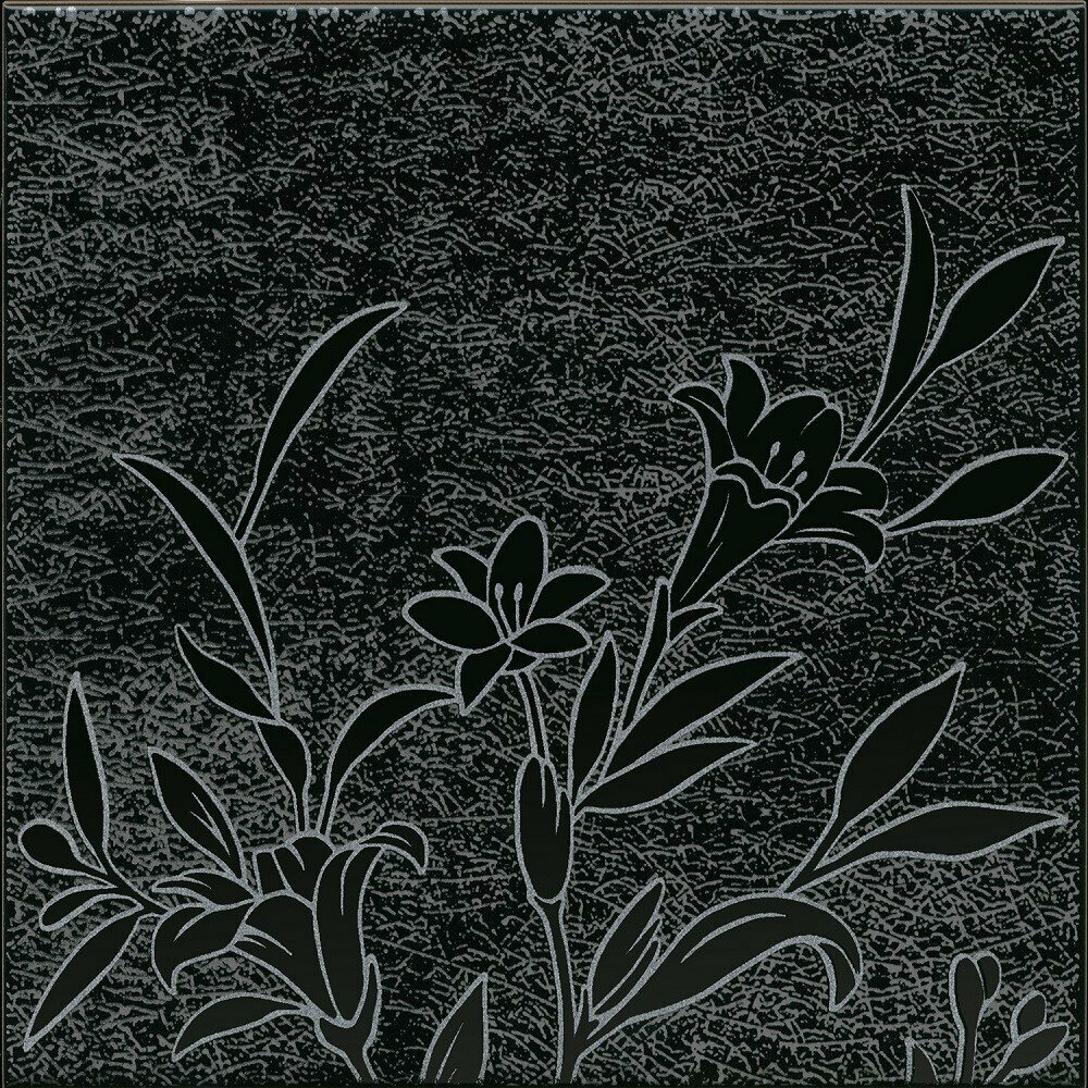 Керамическая плитка KERAMA MARAZZI HGD/B569/5292 Барберино 5 чёрный глянцевый Декор 20x20 (цена за 20 шт)