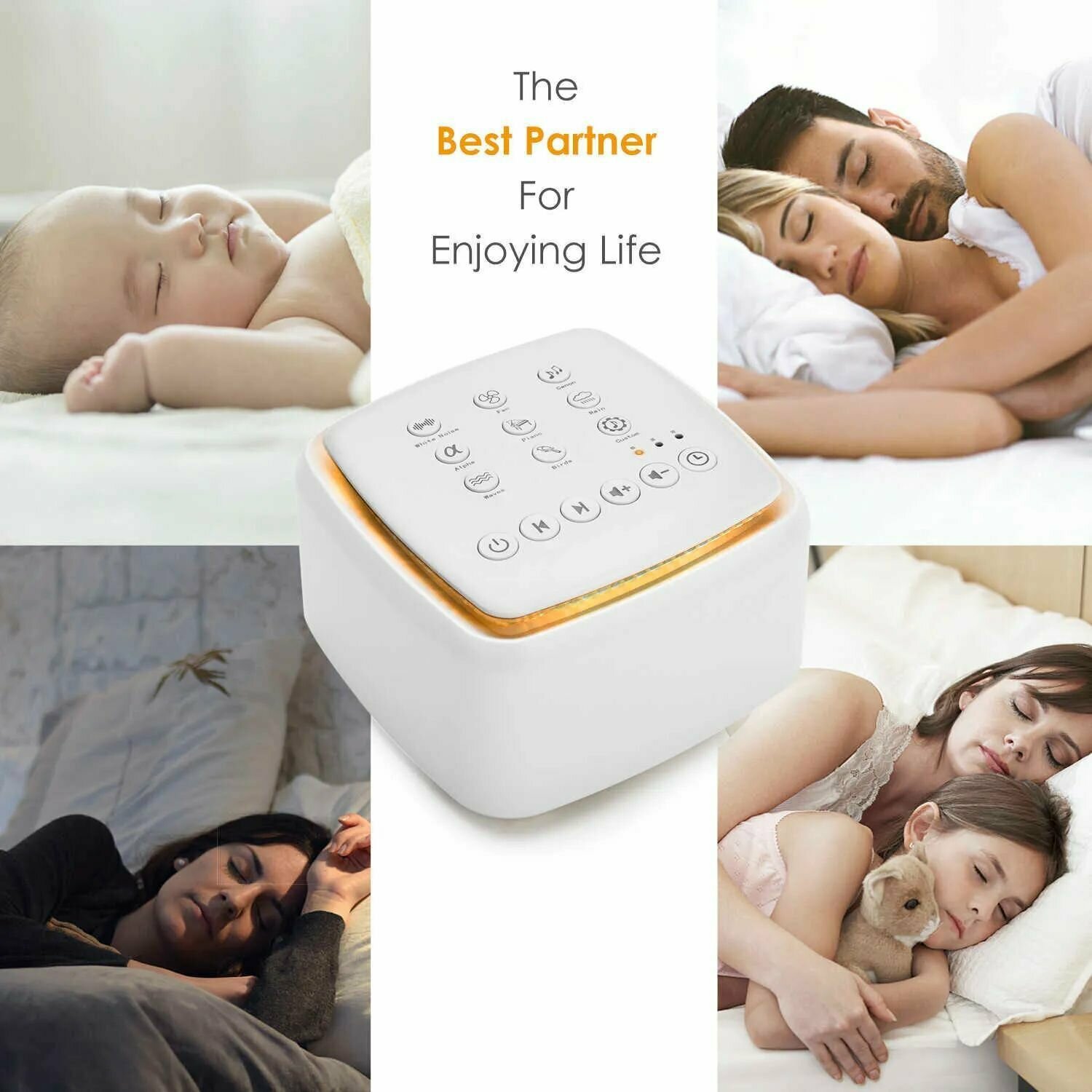 Генератор белого шума для сна детей и взрослых / белый шум для новорожденных, прибор для сна и релаксации