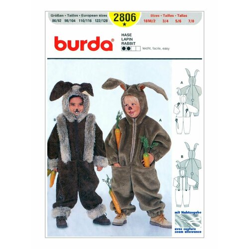 Выкройка Burda 2806 Кролики