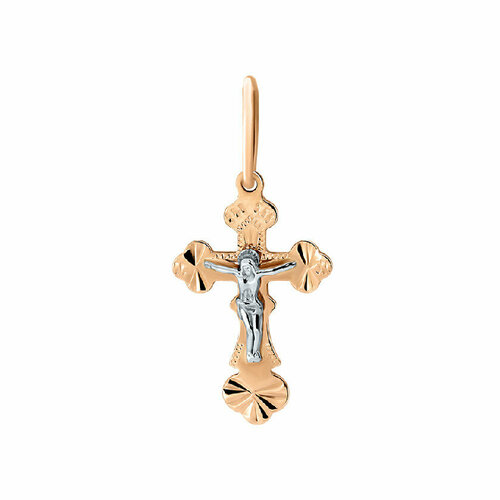 Крестик AURORASTAR, красное золото, 585 проба подвеска крест из золота аврора 74017