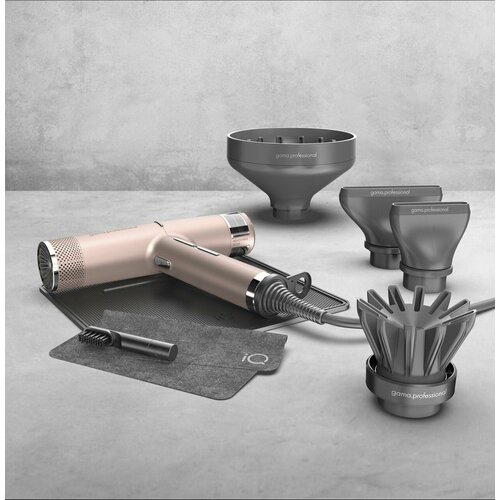 GAMA IQ2 PERFETTO PH6075 PK Фен для волос профессиональный ионизация 2000 Вт 2 насадки диффузор розовый 2470000₽