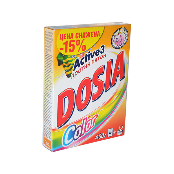 Стиральный порошок Dosia Color для цветного белья 400г RECKITT BENCKISER - фото №1