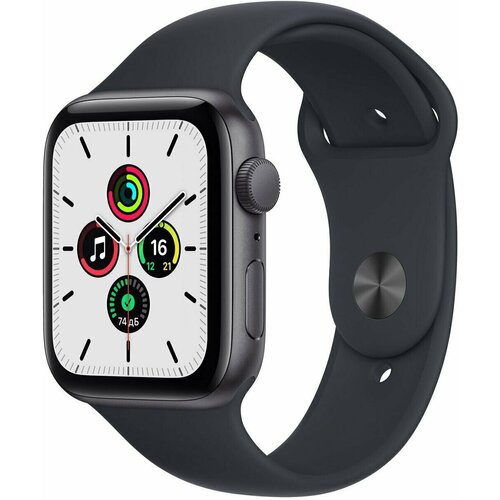 Умные часы Apple Watch SE 2023 44mm Cellular Aluminium Case with Sport Band ML Цвет Midnight 3770000₽