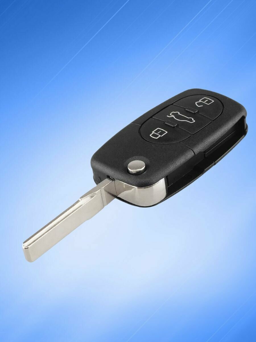 Корпус выкидного ключа зажигания с 3 кнопками для Ауди Audi A2, A3, A4, A6 — фото 4