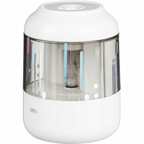 Точилка электрическая Deli EH508-WH, сталь лезв, диам 6.9-8 мм, 2бат АА, бел