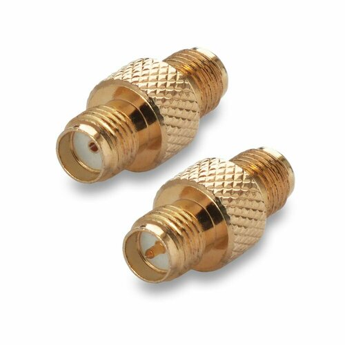 Переходник RP-SMA(female) - SMA(female) (2шт) dual sma female to rpsma rp sma rp sma female washer bulkhead nut right angle 90 degree pigtail jumper rg316 cable coaxial