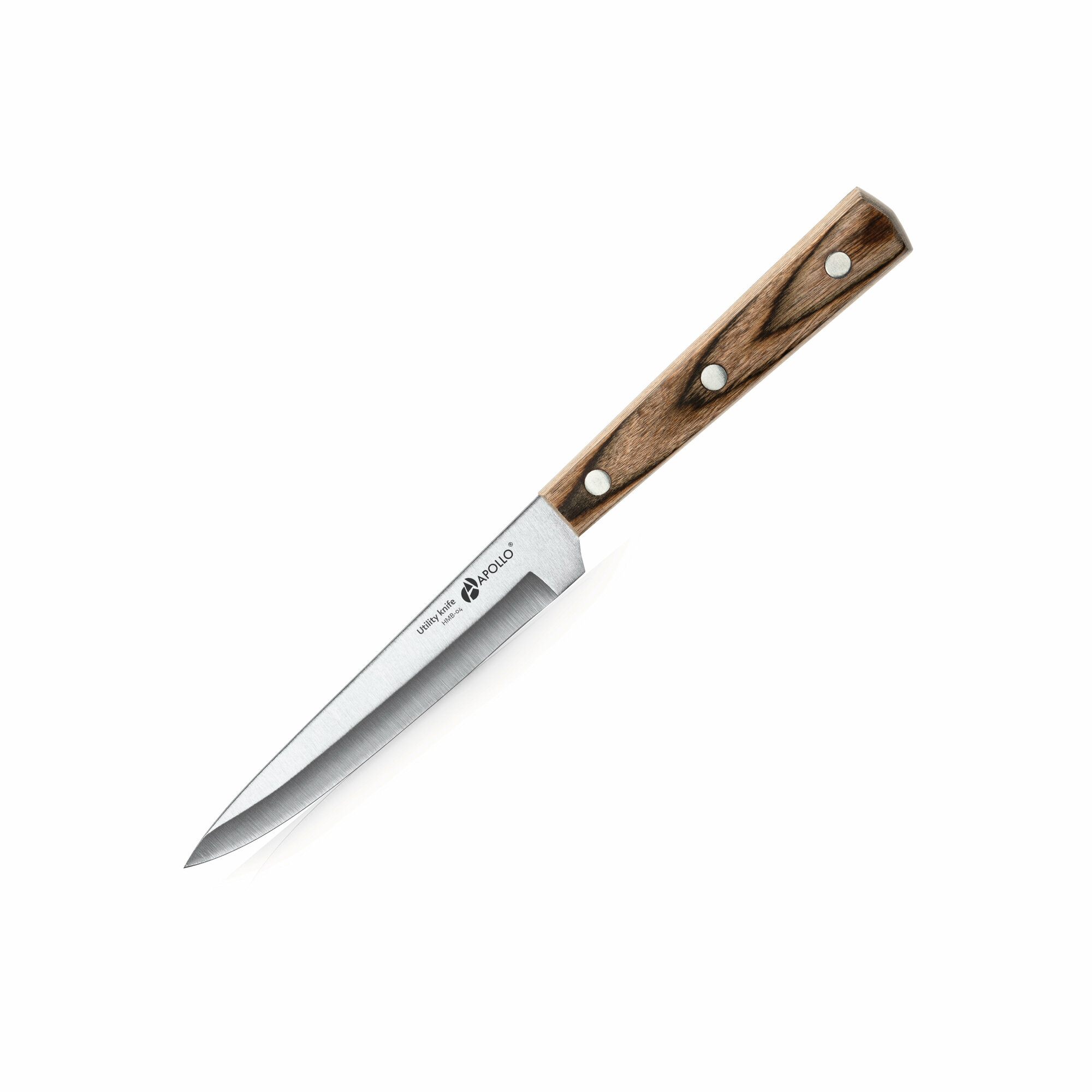 Нож кухонный универсальный с деревянной ручкой APOLLO "Hombre", 11,5 см