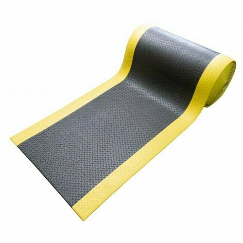 Противоусталостное покрытие 900х18000х10 мм Foam Safe Anti-Fatique Mat желто-черное