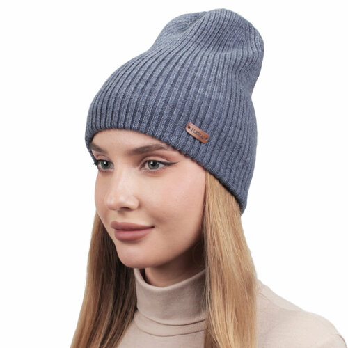 фото Шапка бини flioraj, размер 56-58, синий