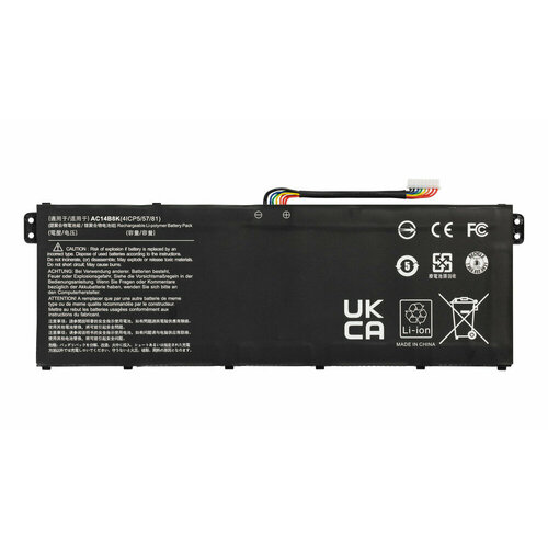 аккумуляторная батарея для ноутбука acer aspire e3 111 ac14b8k 15 2v 3090mah 46wh Аккумулятор / батарея AC14B3K Premium для Acer Aspire ES1-512, E5-771G, ES1-511, ES1-311, ES1-111m, E3-112, R3-131T / 15,2V 3220mAh 48,94Wh