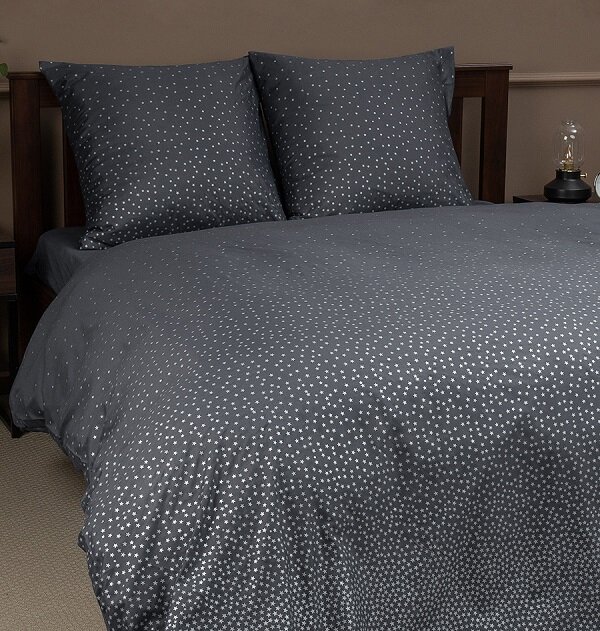 Комплект постельного белья Amore Mio BZ QR Sky GY 1,5-спальный Msh наволочки 70x70 2шт