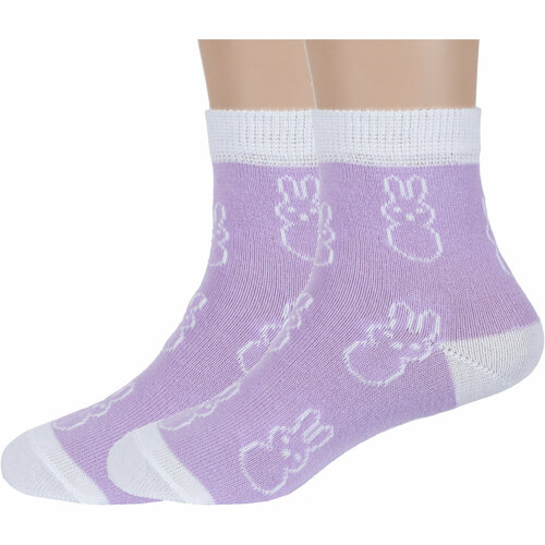 фото Носки борисоглебский трикотаж 2 пары, размер 12-14, фиолетовый