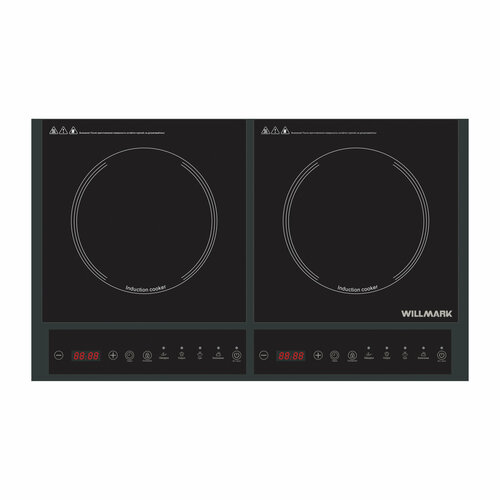 Плита настольная индукционная WILLMARK WIP-2840B черный, 2 конф. плита индукционная willmark wip 529bc