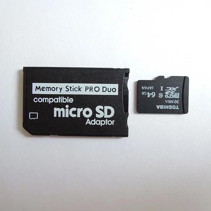 Адаптер одной карты micro SD (microsd) в Memory Stick MS Pro Duo для Sony PSP черный