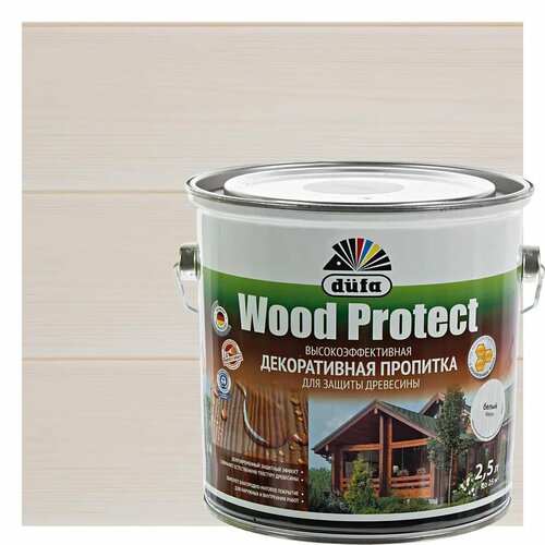 Антисептик Wood Protect цвет белый 2.5 л антисептик wood protect цвет белый 2 5 л