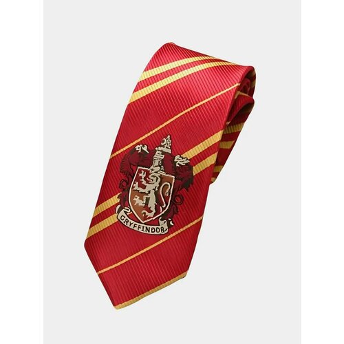 галстук гриффиндор с гербом факультета Галстук , красный, желтый