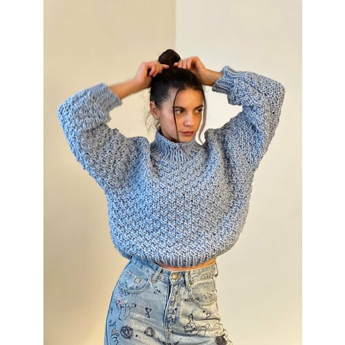 фото Свитер, размер 44, голубой valeriaiva