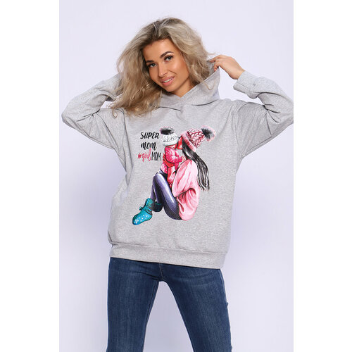 фото Толстовка натали, размер 42, серый