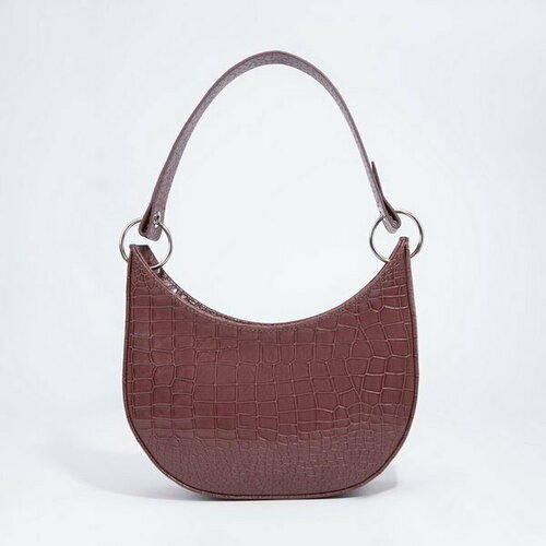 фото Сумка багет textura, коричневый