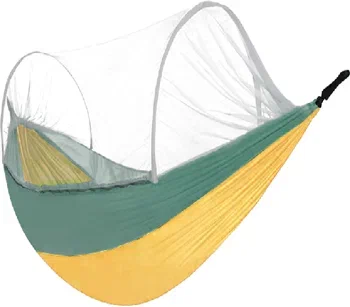 фото Туристический гамак с антимоскитной сеткой Chao Outdoor Anti-mosquito Hammock (Yellow/Green))