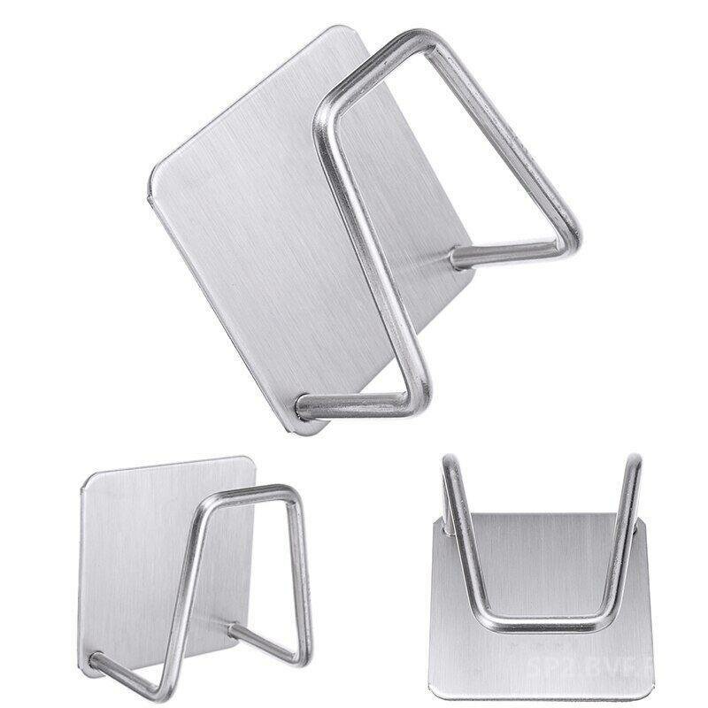 Крючки держатели для губки 2 шт Серебристые Металлический Для раковины и мойки, посуды и кухонных принадлежностей