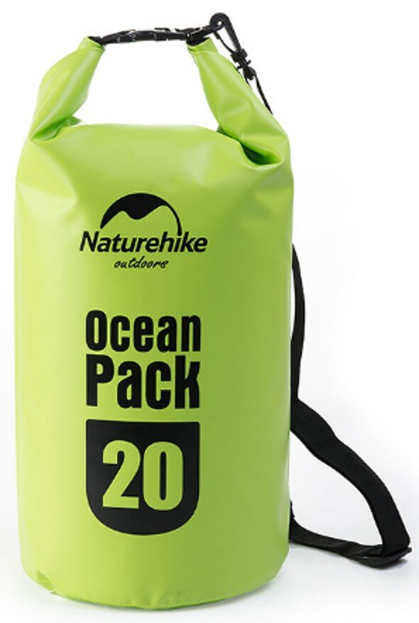 Гермомешок Naturehike Ocean Pack 20 л. (зелёный)