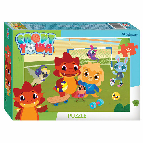 Пазл 35 эл. Step Puzzle Спорт Тоша, 2 штуки пазл спорт тоша ярко 160 деталей step puzzle