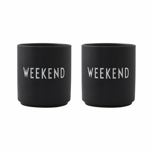 фото Набор weekend - 2 стакана черных design letters