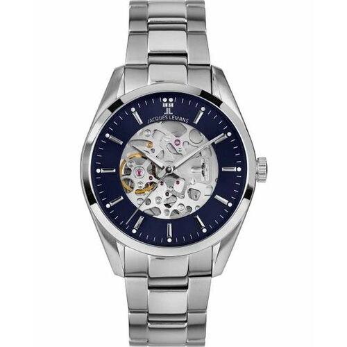 фото Наручные часы jacques lemans 1-2087h, серебряный, синий