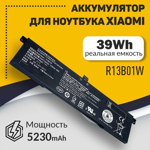 Аккумуляторная батарея для ноутбука Xiaomi Mi Air 13.3 (R13B01W) 7.6V 5320mAh аккумуляторная батарея для ноутбука xiaomi mi air 13 3 r13b01w 7 6v 5320mah