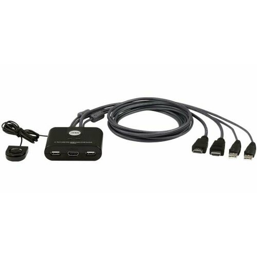 ATEN 2-Port USB FHD HDMI Cable KVM Switch usb c dual hdmi mini doc 2 порта hdmi aten uh3233