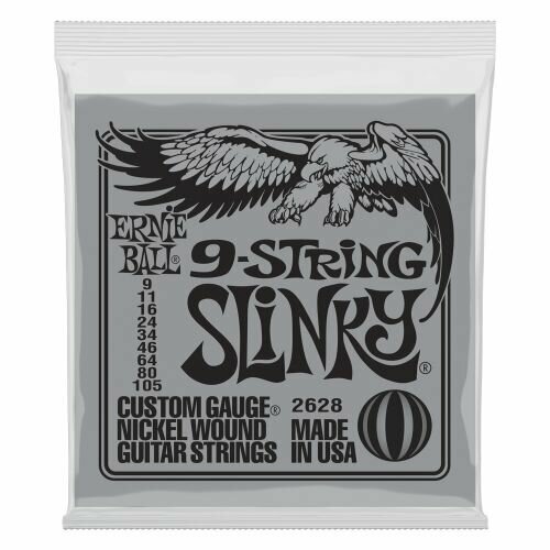 Струны Ernie Ball 9-string Slinky 9-105 (2628). Оригинальные, США!