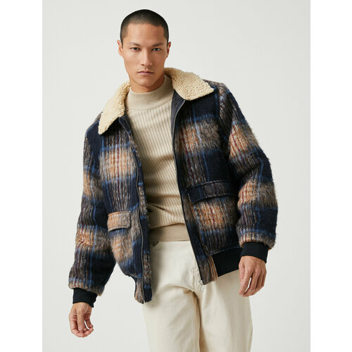 фото Куртка koton, размер m, синий, черный