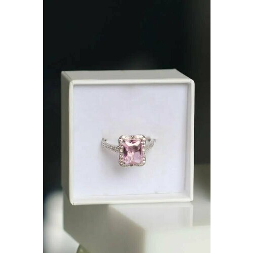 фото Кольцо tosya, серебро, 925 проба, фианит, размер 17, розовый