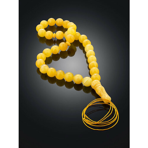 фото Браслет-нить, янтарь, 10 шт., размер 36 см, размер one size, диаметр 12 см, бежевый amberhandmade