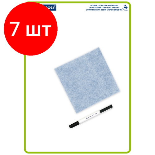 двухсторонняя магнитная стираемая белая доска для письма рисования салфетка доска канцелярские принадлежности Комплект 7 шт, Доска для рисования с маркером двухсторонняя Centropen, А3