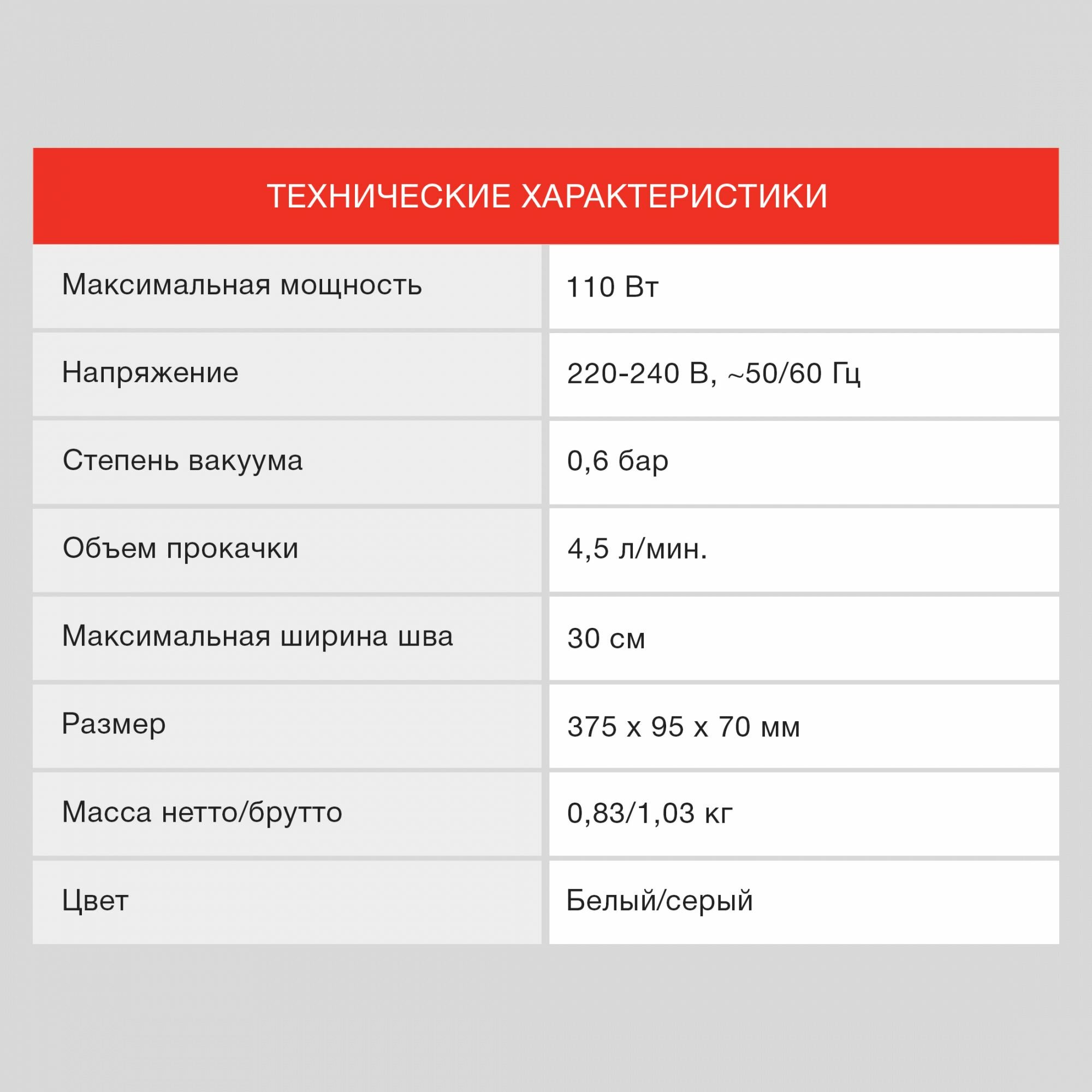 Вакуумный упаковщик STARWIND STVA1000 110Вт серый - фотография № 7