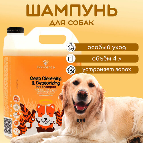 Шампунь для собак Innocence Deep Cleansing & Deodorising, 4 л